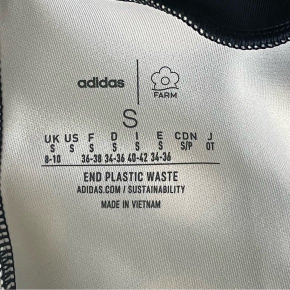 ADIDAS X FARM RIO PRINT BIKE SHORTS LEGEND INK ALMOST LIME HIGH RISE - Picture 11 of 13